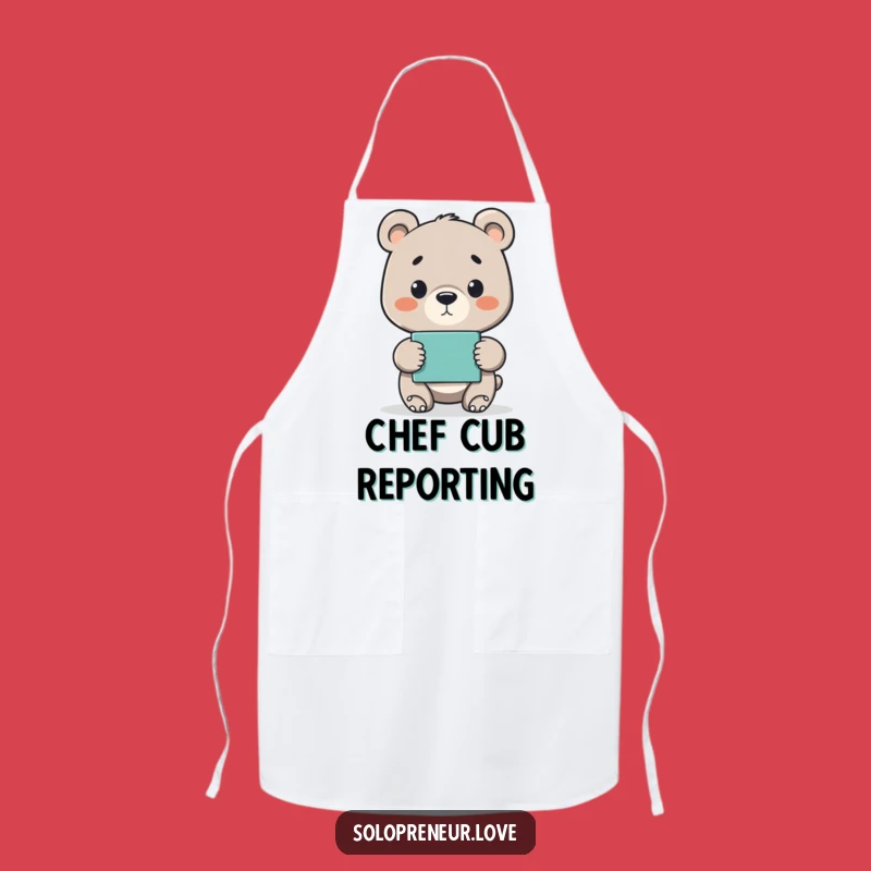 Funny Bear Cub Project Apron - Cook with Pride & Joy