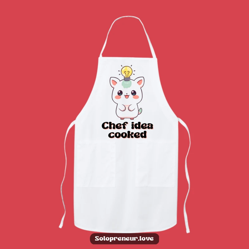 Funny Idea Creature Apron: Creative Lightbulb Gear for Kitchen Genius
