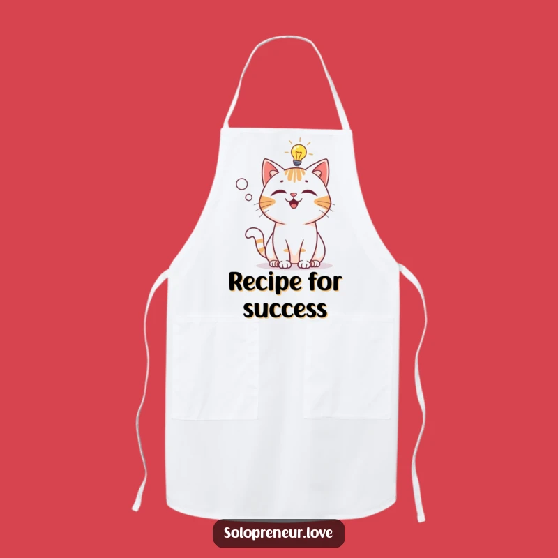 Funny Cat Lightbulb Apron - Genius Chef Gift