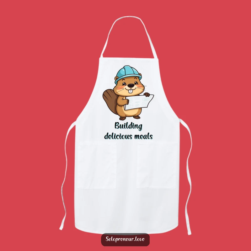 Funny Chef Beaver Apron - Builder Design, Kitchen Construction Funny Gift
