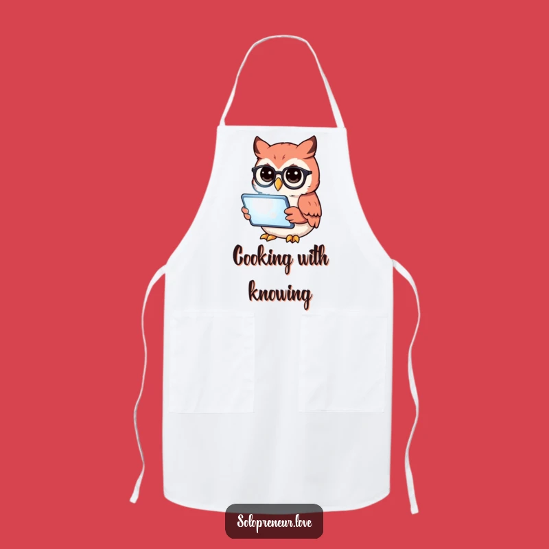 Funny Owl Reading Tablet Apron: Cook Up Laughs While You Study