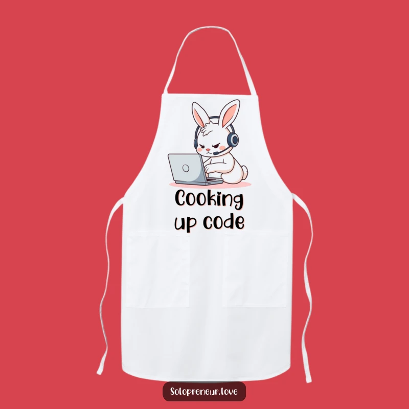 Funny Rabbit Coder Apron: Hilarious Work Protection