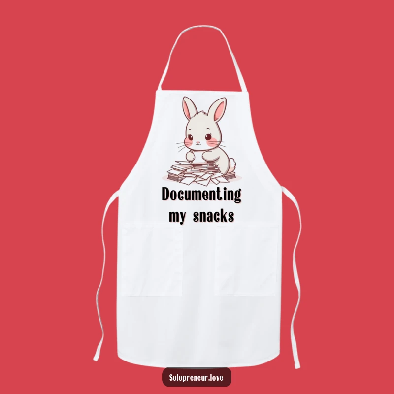 Funny Rabbit Paper Organizer Apron: Hilarious Kitchen Gear for Tidy Chefs