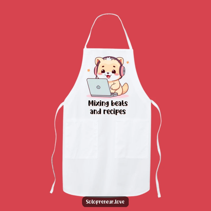 Funny Techie Creature Apron: Kitchen Coder, Gamer Chef, Cooking Funny Gift