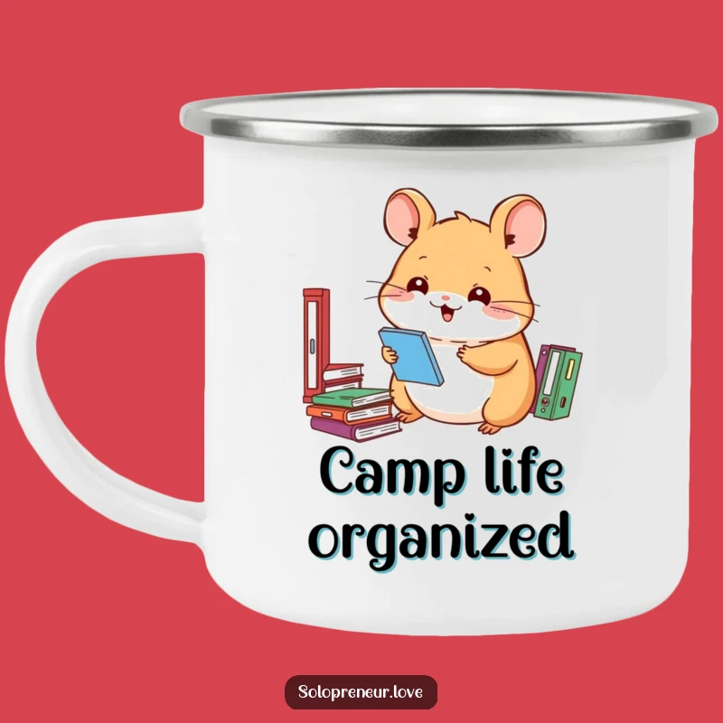 Funny Hamster Camping Mug: Durable and Hilarious Organizer for Outdoor Adventures Gift
