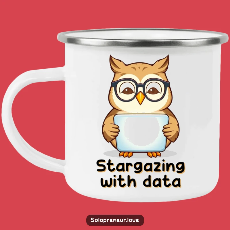 Funny Owl Reading Camping Mug: Campfire Knowledge - Perfect Funny Gift!