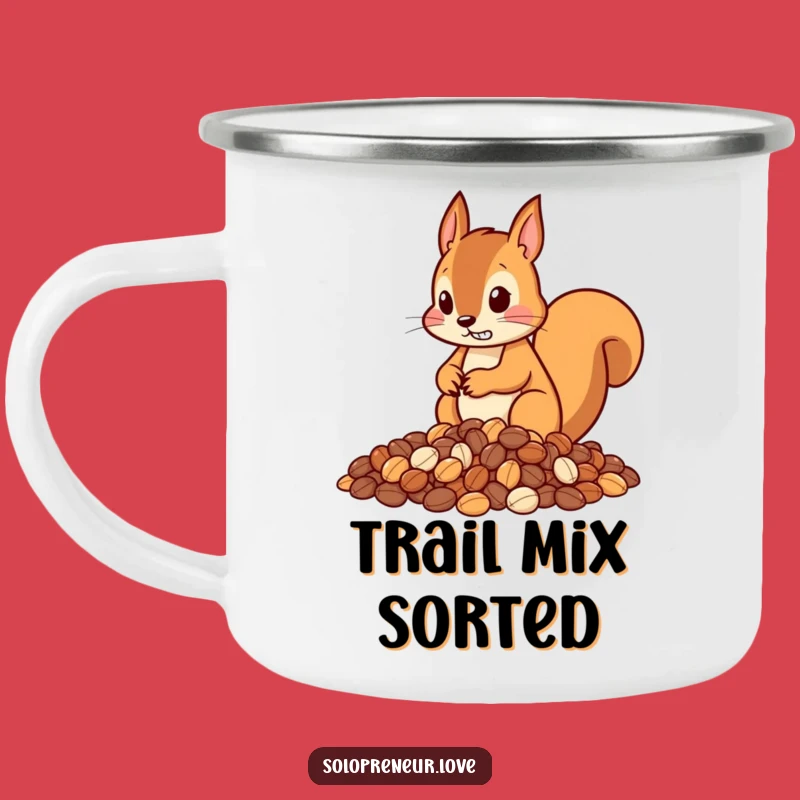 Funny Squirrel Nut Organizer Camping Mug – Adventure Ready and Organized.