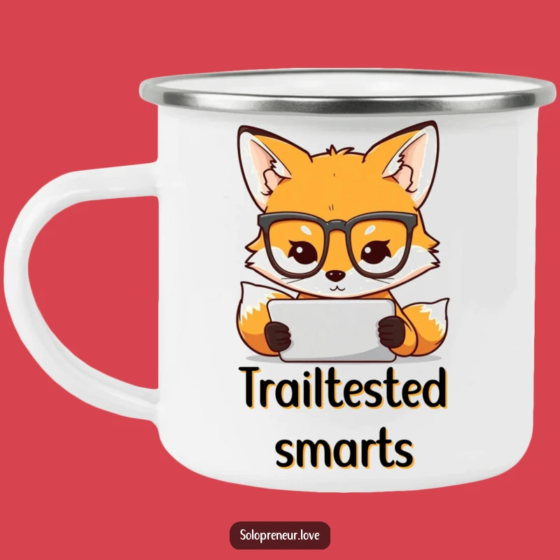 Funny Fox Tablet Camping Mug - Focused Adventures & Brews