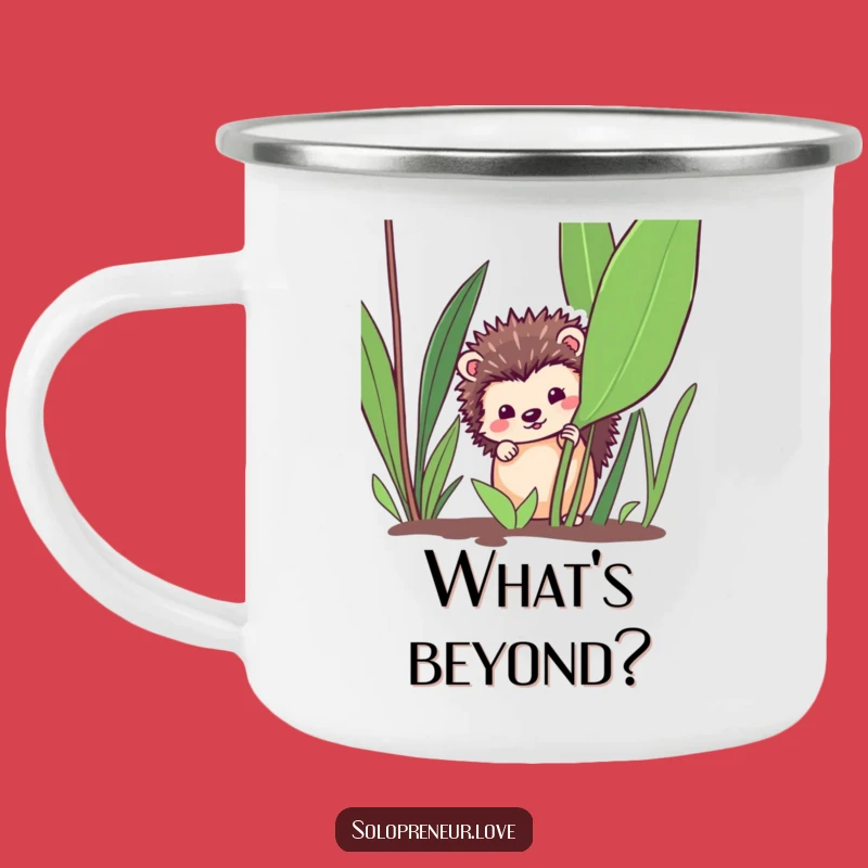 Funny Hedgehog Explorer Camping Mug - Nature's Friend, A Whimsical Funny Gift