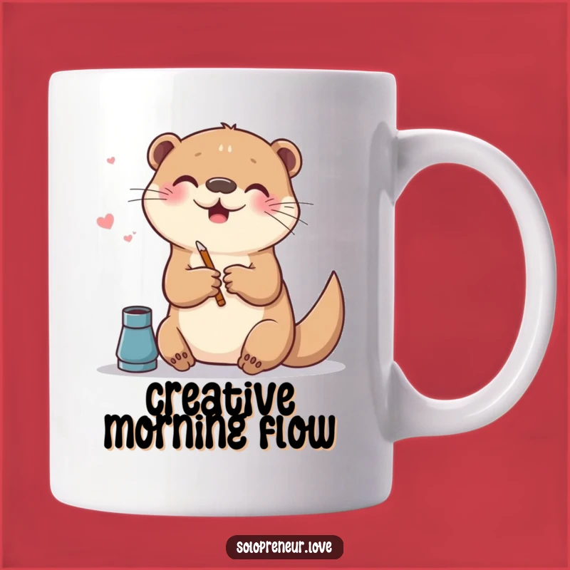 Funny Otter Art Mug - Creative & Playful Gift for Artists