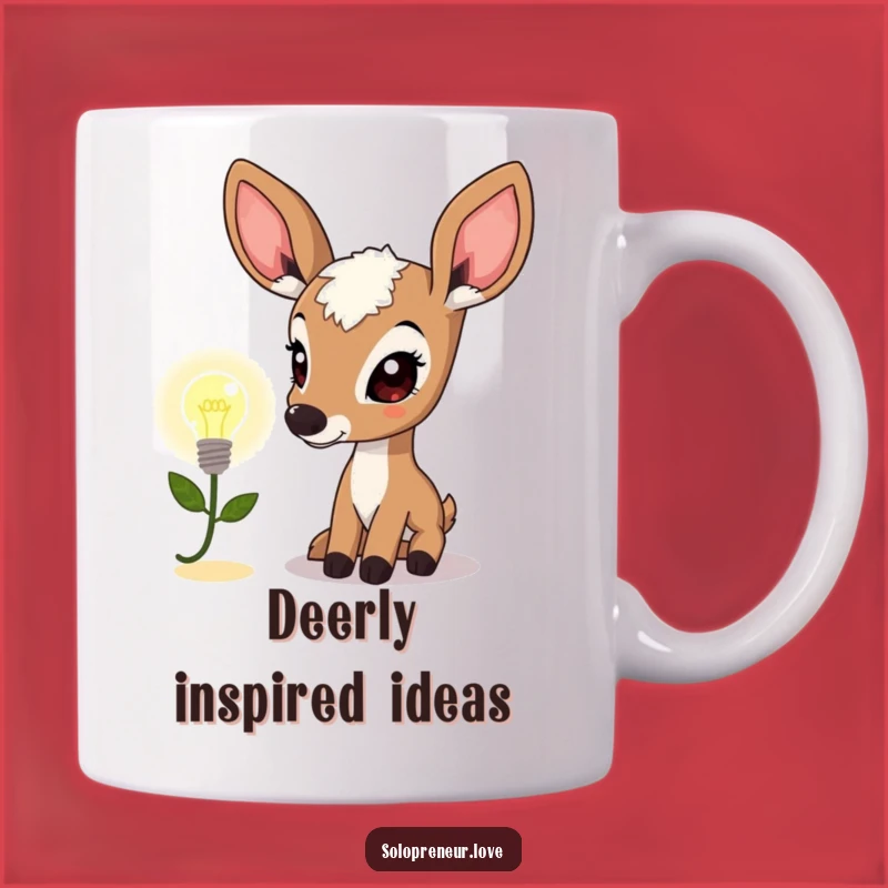 Funny Deer Lightbulb Idea Mug: Sparking Curiosity and Coffee