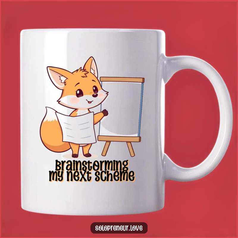 Funny Fox Planning Mug: Brilliant Ideas Unveiled - Perfect Funny Gift!
