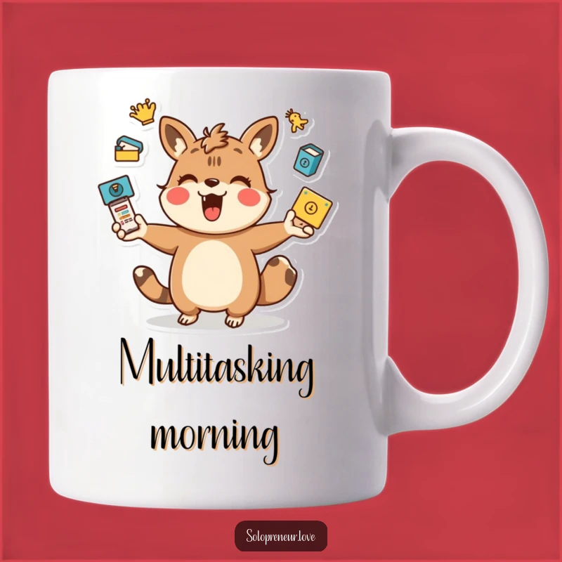 Funny Juggling Animal Mug: Busy Bee Gift for Multitaskers