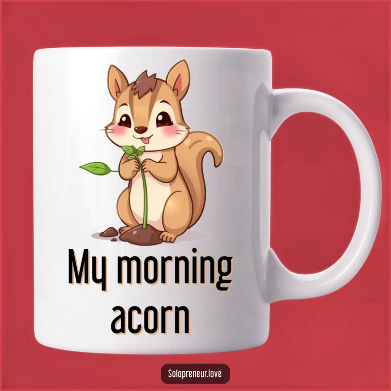 Funny Squirrel Planting Mug: Proud Gardener Feline Gift for Nature Lovers