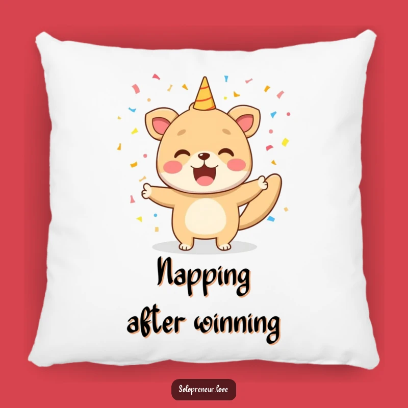 Funny Animal Confetti Pillow - Cozy Comfort for Your Happy Wins