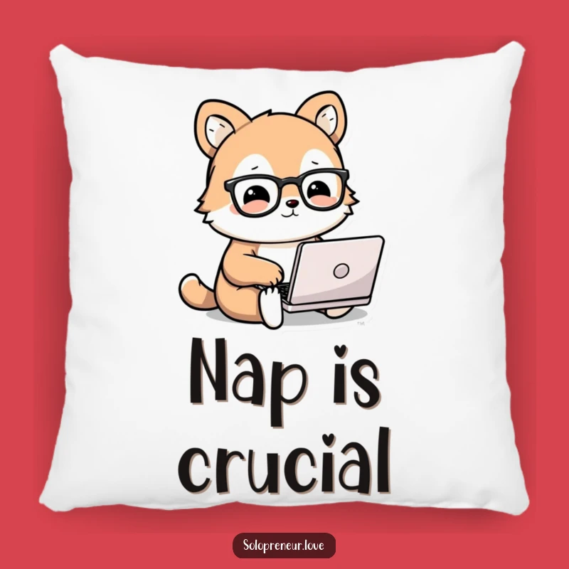 Funny Animal Laptop Pillow: Cozy Nerd Cushion, Comfy Study Companion