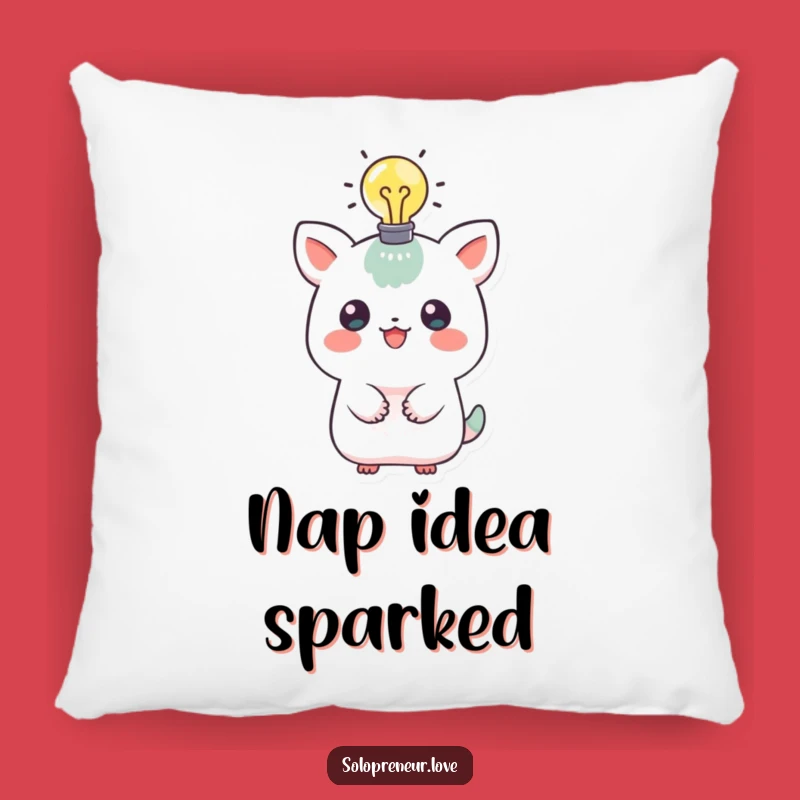 Funny Idea Creature Pillow: Cozy Lightbulb Cushion for Brainy Comfort