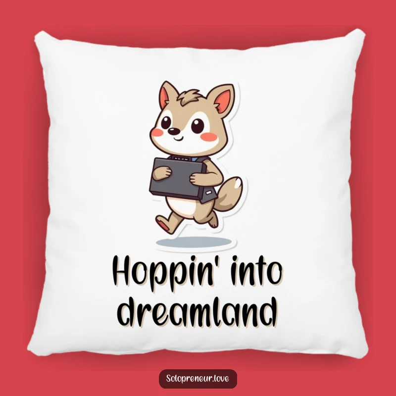 Funny Hopping Executive Pillow: Cozy Jumper, Briefcase Comfort, Soft Funny Gift