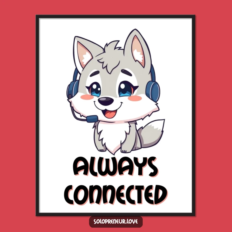 Funny Wolf Comms Digital Print - Dynamic Decor, A Versatile Funny Gift