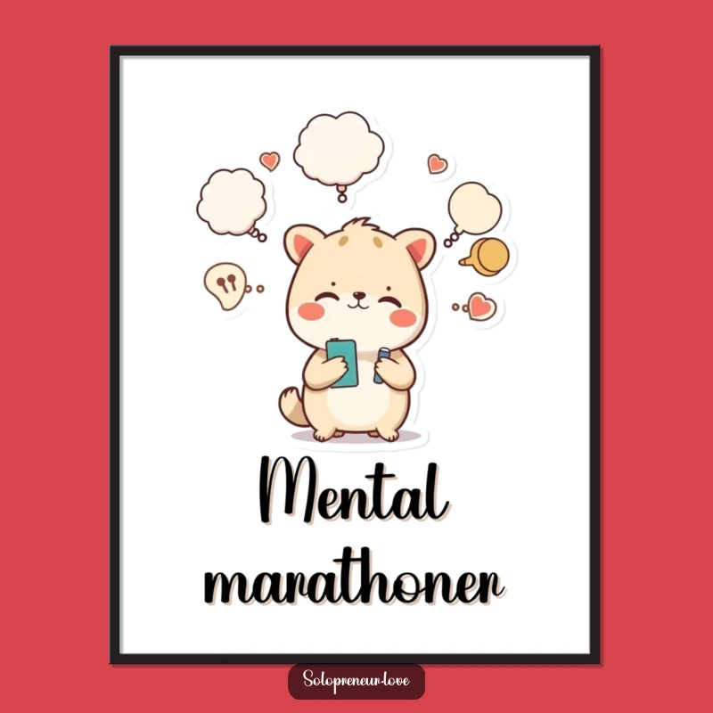 Funny Busy Animal Digital Art: Instant Humor Download, Perfect Funny Wall Art Gift!