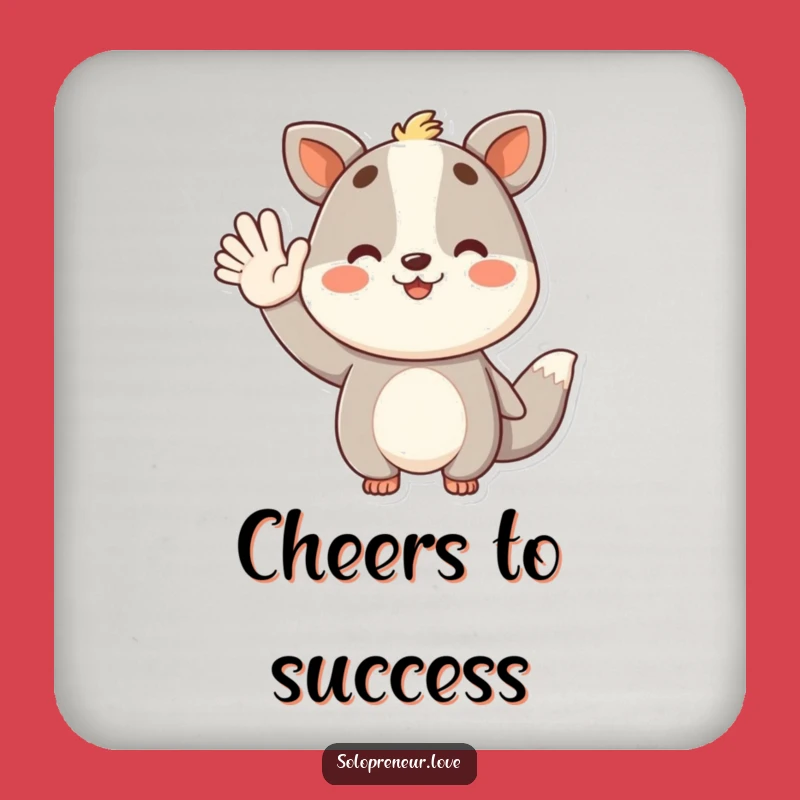 Funny Success Animal Coasters: Protect Surfaces in Style, Great Funny Gift!