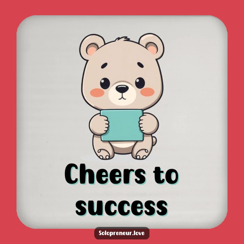 Funny Bear Cub Project Coaster - Protect Surfaces with Pride