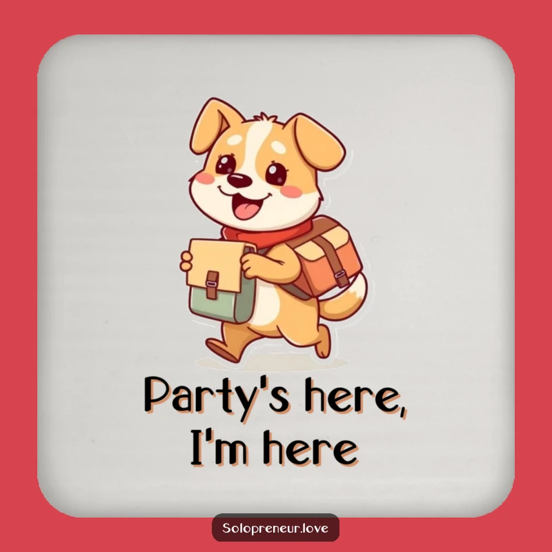 Funny Dog Coasters: Protect Surfaces with Busy Delivery Humor