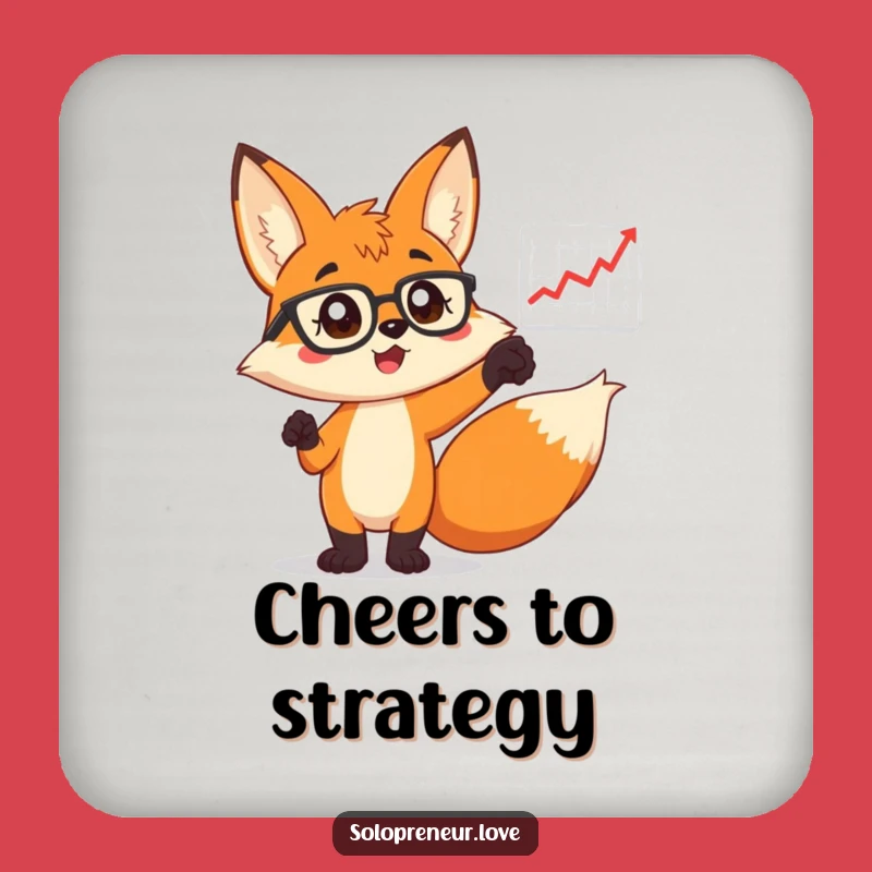 Funny Fox in Glasses Coaster: Smart Protection for Your Table - Home Gift