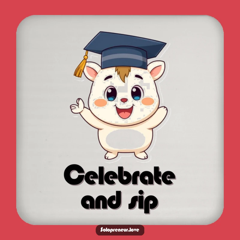 Funny Graduation Creature Coaster: Grad Protection, Cheerful Hop, Fun Funny Gift