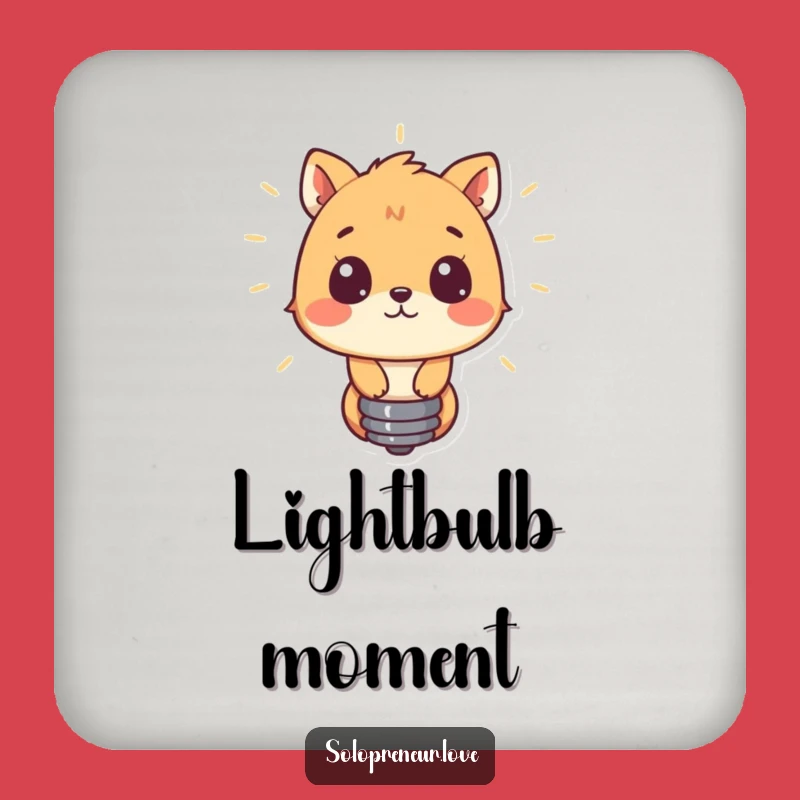 Funny Animal Lightbulb Drink Coaster - Protect Surfaces with Bright Ideas