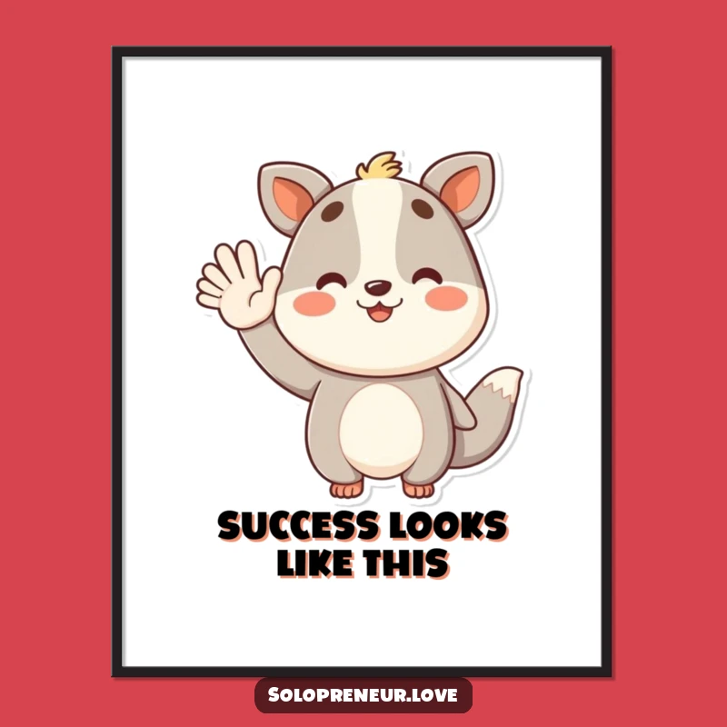 Funny Success Animal Poster: Decorate with Pride, Perfect Decorative Funny Gift!