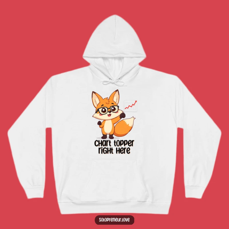 Cozy Funny Fox in Glasses Hoodie: Smart Business & Charts - Warm Gift