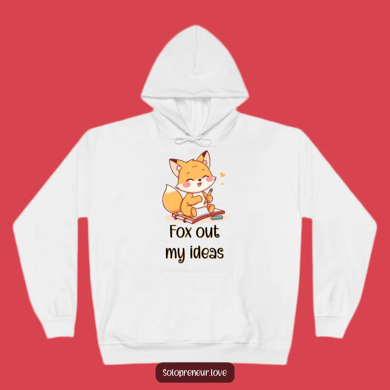 Cozy Funny Fox Artist Hoodie: Sketching Notepad Comfort Gift