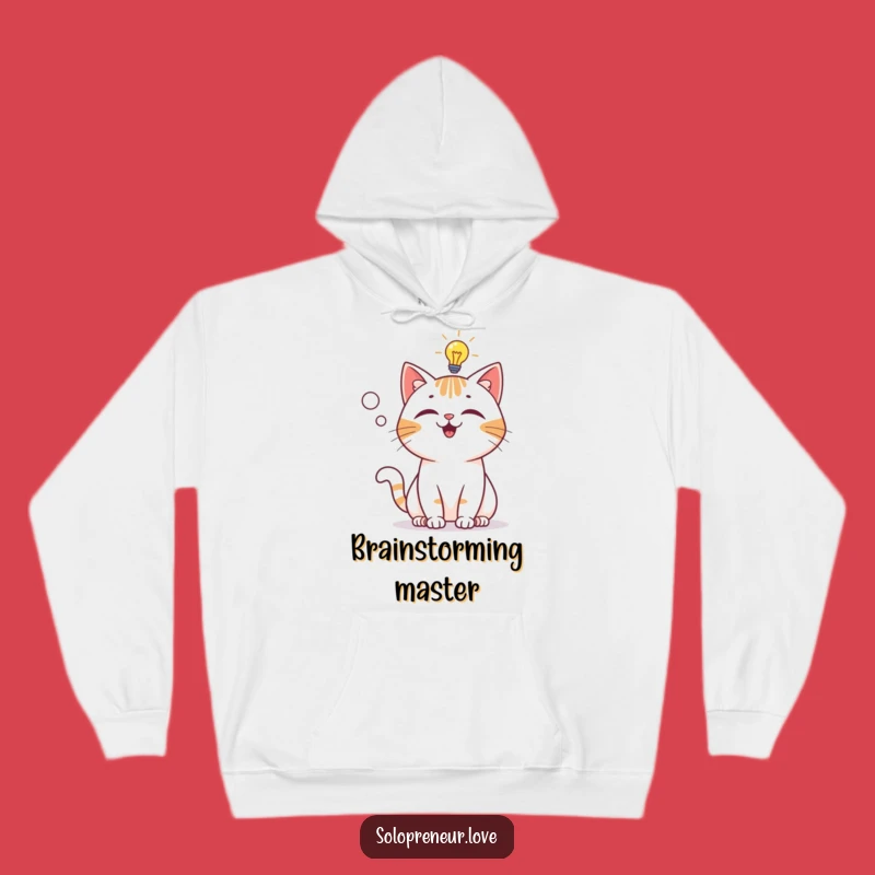 Funny Cat Lightbulb Hoodie - Cozy Genius Apparel, Gift Idea