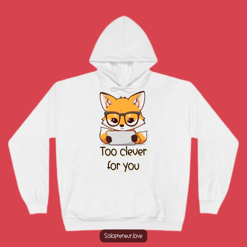 Funny Fox Tablet Hoodie - Cozy & Clever Tech Apparel