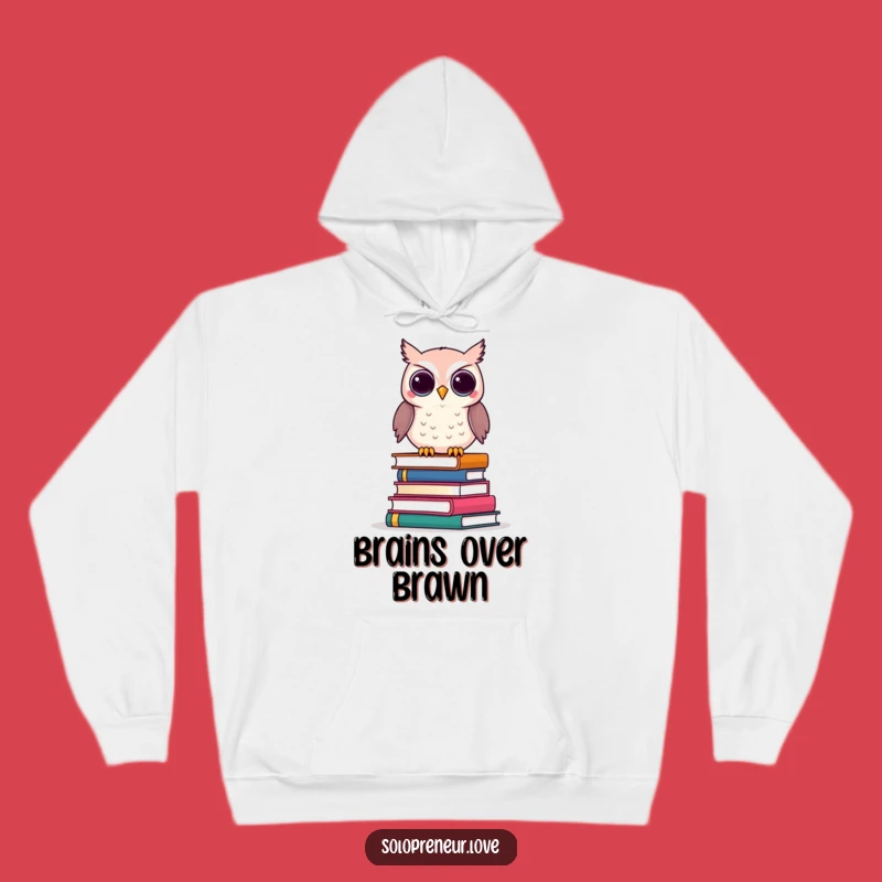 Funny Owl Business Books Hoodie: Cozy Wisdom for Smart Individuals