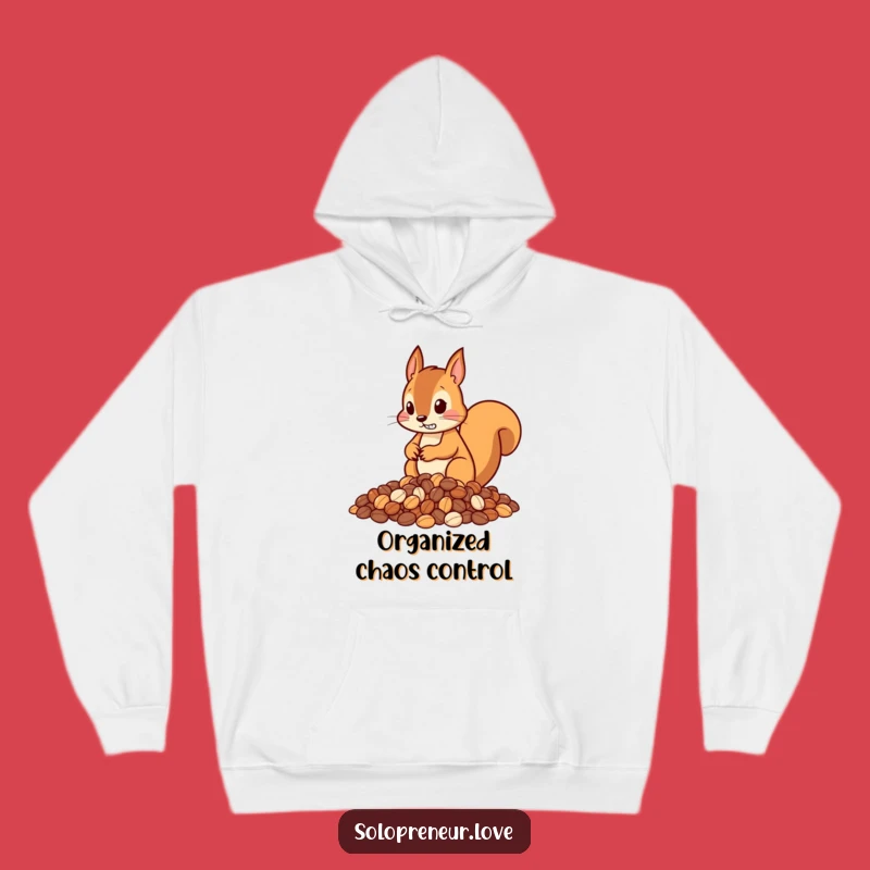 Funny Squirrel Nut Organizer Hoodie – Cozy and Comical for the Meticulous.