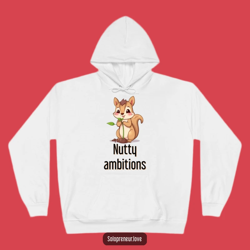 Funny Squirrel Planting Hoodie: Cozy Gardener Feline Sweatshirt Gift