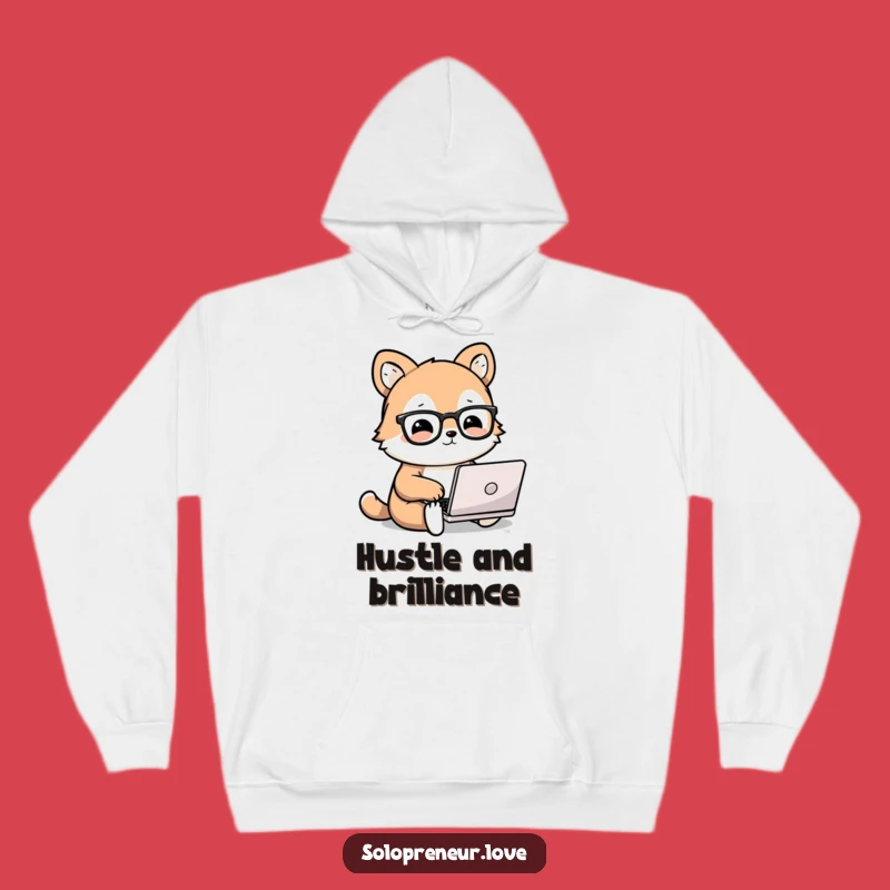 Funny Animal Laptop Hoodie: Cozy Nerd Sweatshirt, Warm Study Gift