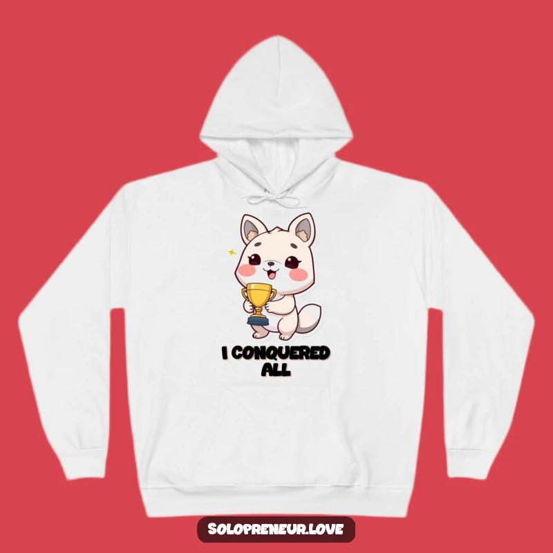 Funny Trophy Winner Animal Hoodie: Cozy Up with this Hilarious Champion Gear!