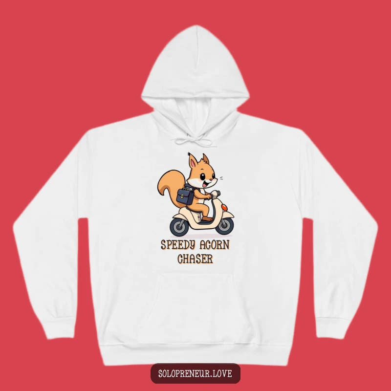 Funny Squirrel Scooter Hoodie: Cozy & Cheerful - Your New Favorite Funny Gift!