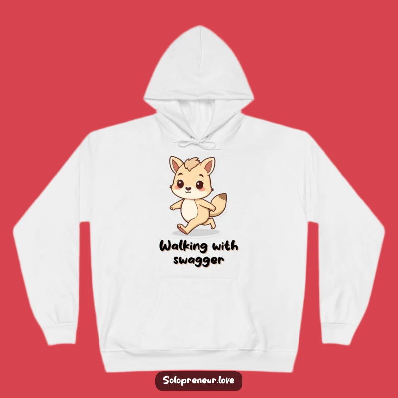 Funny Confident Animal Hoodie: Cozy Strider Sweatshirt for Gifts