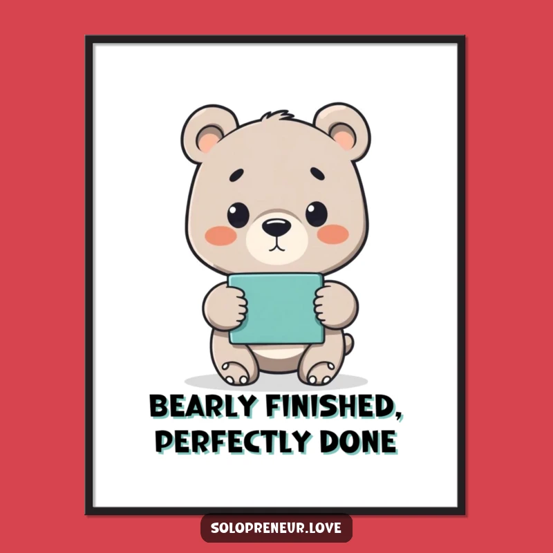 Free Printable Funny Bear Cub Wall Art - Project Masterpiece Downloadable Decor!