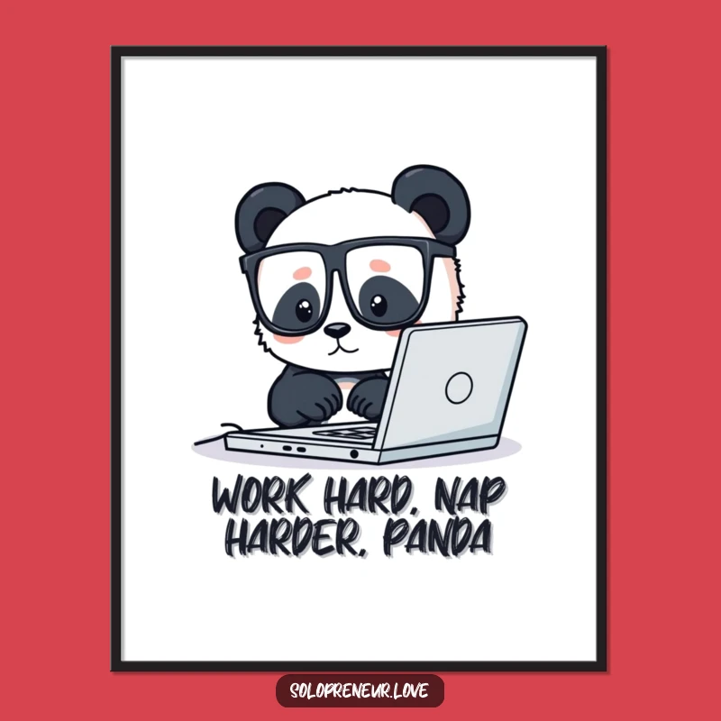 Free Printable Wall Art: Smart Panda, Hilarious Home Decor Downloadable Gift