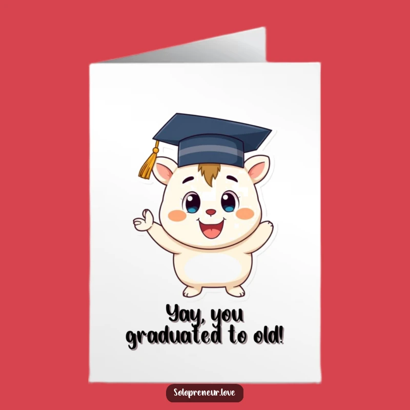 Free Printable Birthday Card: Grad Creature Cheers - Funny Downloadable Gift