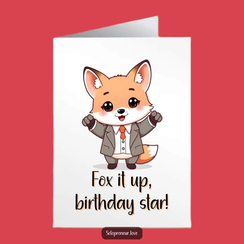 Free Printable Fox Business Success Birthday Card - Funny Downloadable Gift
