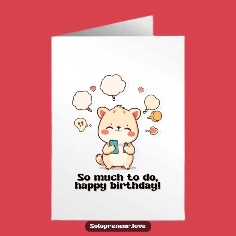 Funny Free Printable Multitasking Animal Birthday Card - A Hilarious Downloadable Gift!