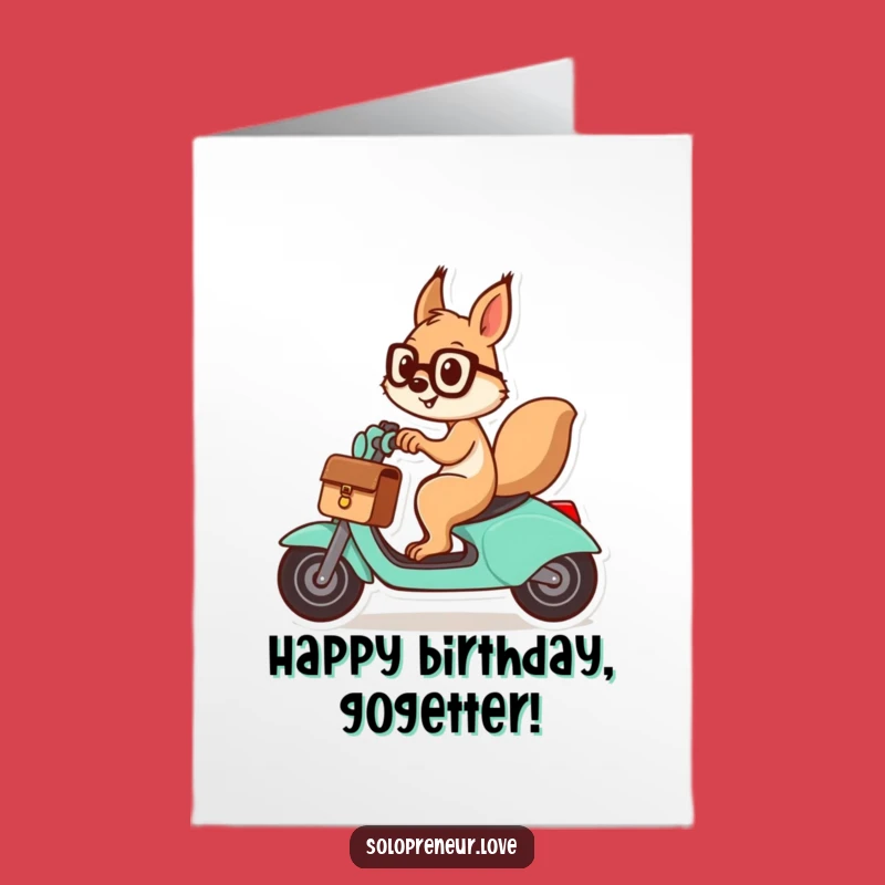 Free Printable Speedy Squirrel Birthday Card - Funny Fast Downloadable Gift!