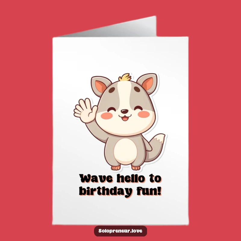 Smiling Animal Birthday Card: Free Printable Success Celebration Greeting!
