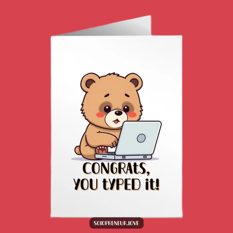 Free Printable Bear Cub Congrats Card - Funny Downloadable Achievement Gift